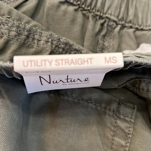 Nurture by Westbound Green Utility Straight Leg Draw string Pants - Picture 12 of 13